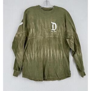 Disney Parks Disneyland Unisex Olive Green Tie Dye Crew Spirit Jersey Sz S